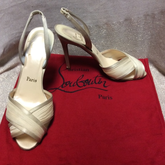 Christian Louboutin Mauresmo Chiffon Slingbacks - Picture 2 of 8